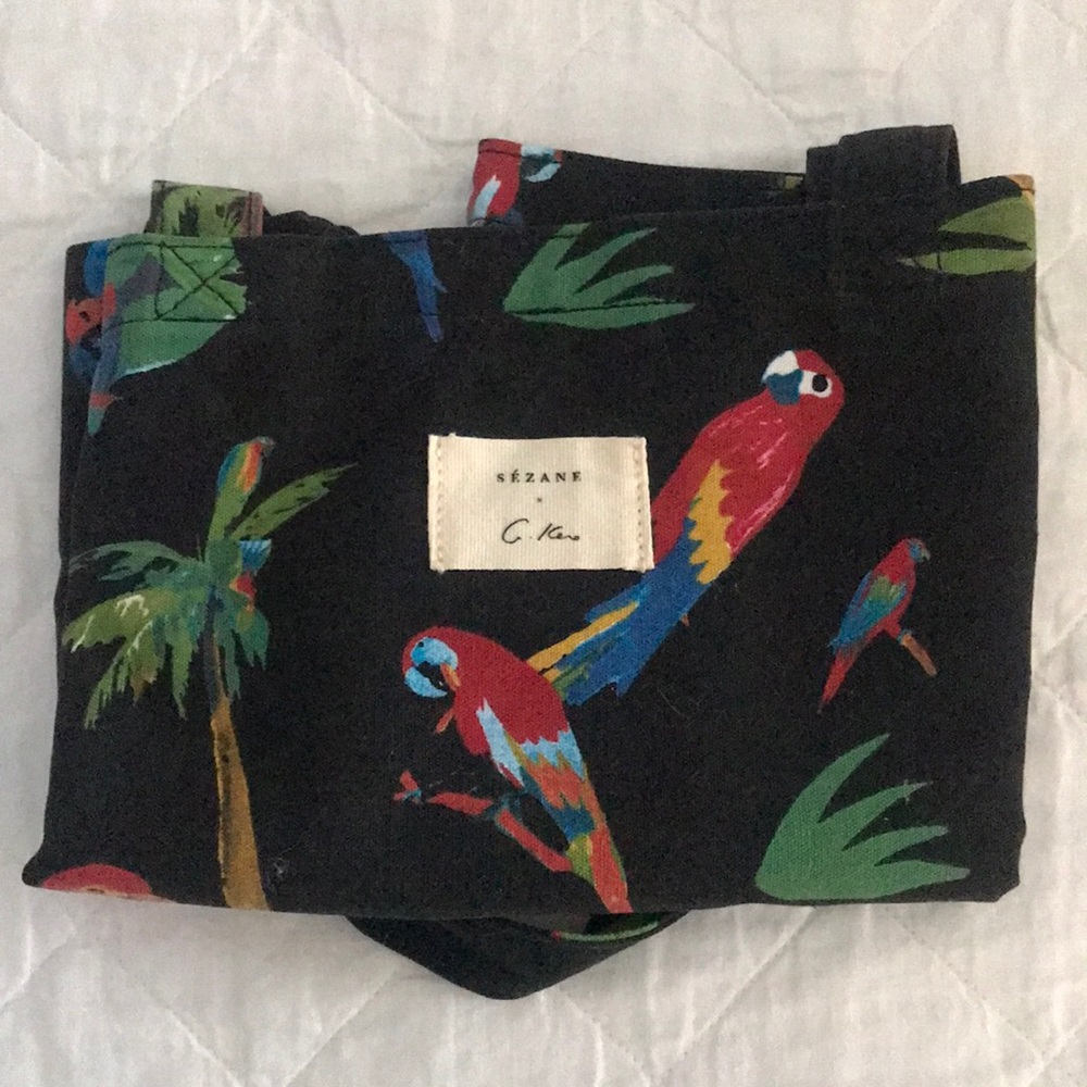 Sezane + G Kero Parrot Tropical Totebag. - Picture 2 of 9